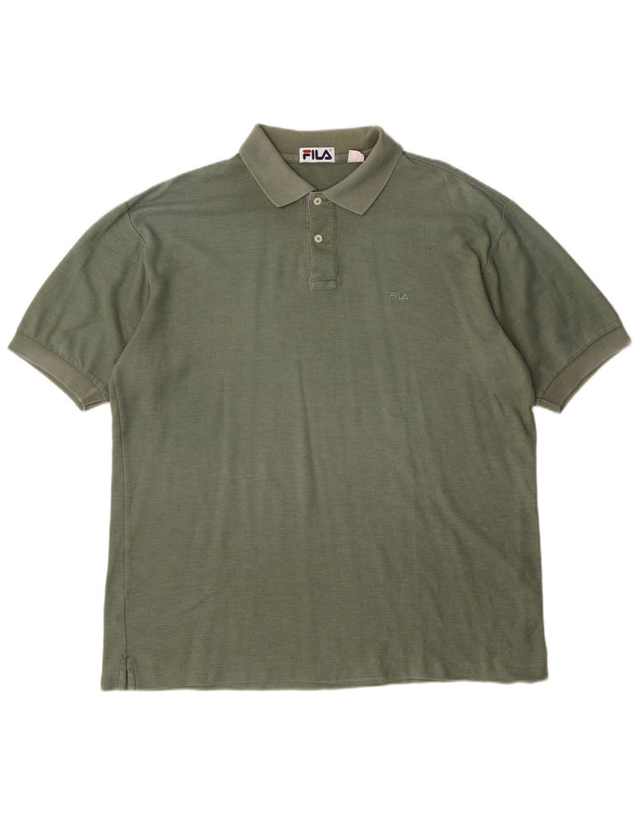 Męska koszulka polo Fila IT 56 XL, zielona bawełna