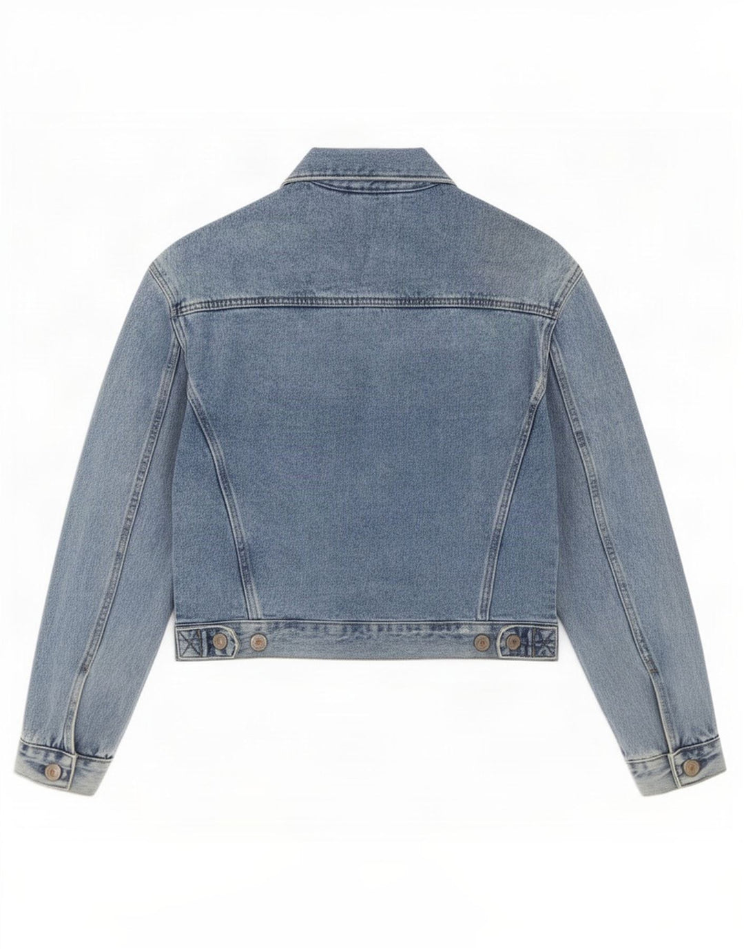 Kurtka damska Zara Crop Denim UK 6 XS, niebieska, bawełniana