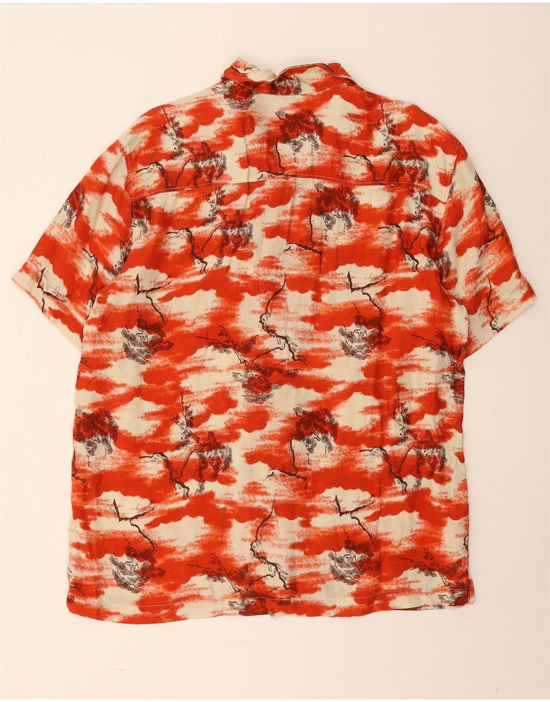 Męska koszula z krótkim rękawem Superdry XL Red Tie Dye Cupro