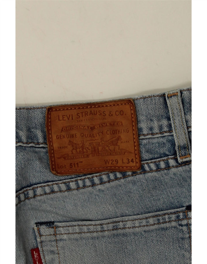 Męskie jeansy LEVI'S 511 Slim W29 L31 Niebieska bawełna