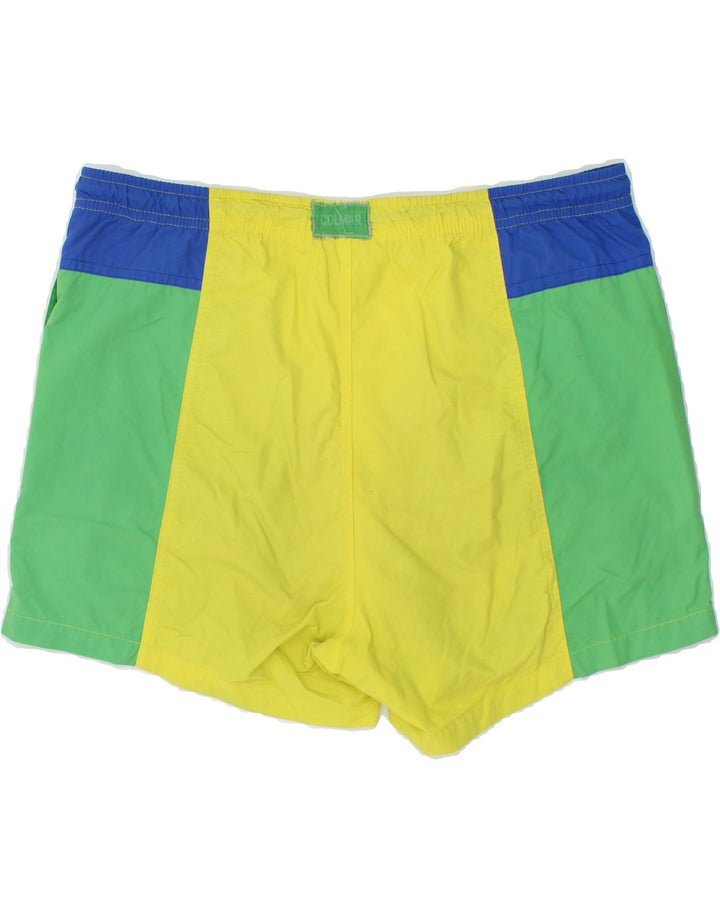 COLMAR Mens Sport Shorts IT 50 Medium Multicoloured Colourblock Nylon Vintage Colmar and Second-Hand Colmar from Messina Hembry 