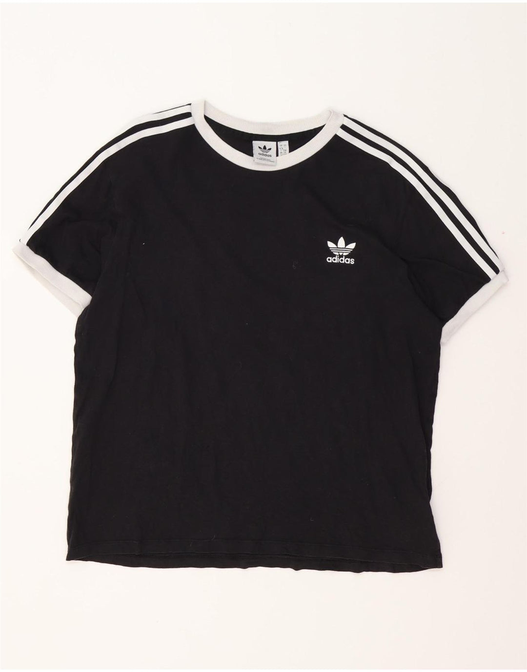 T-shirt damski ADIDAS Top UK 16/18, duży, czarny, bawełniany