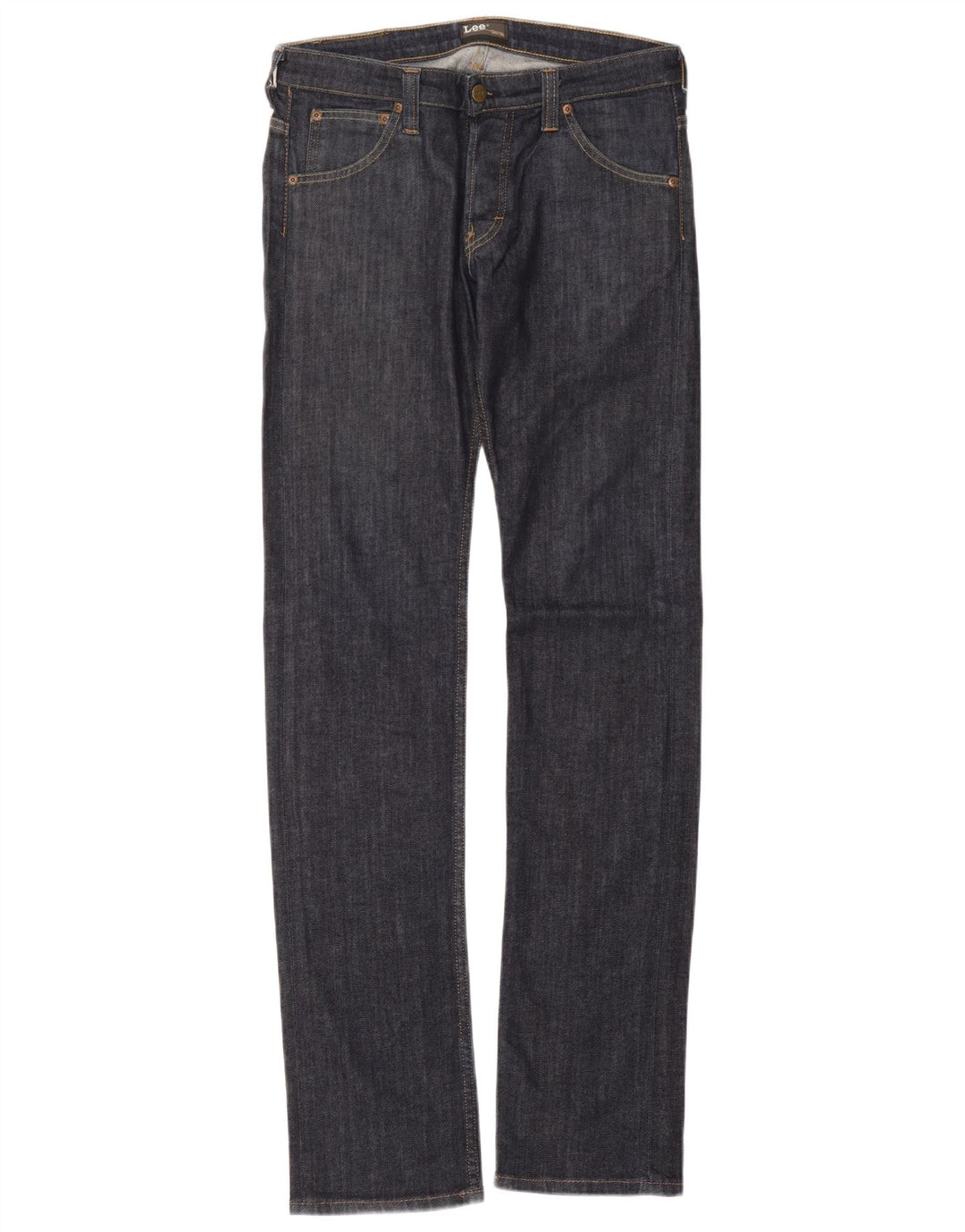 Damskie jeansy Lee Powell Straight Slim W32 L36 Granatowa bawełna