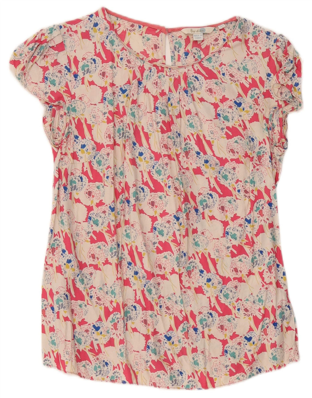 Bluzka damska Boden Top UK 10 Small, wielobarwna, w kwiaty, wiskoza