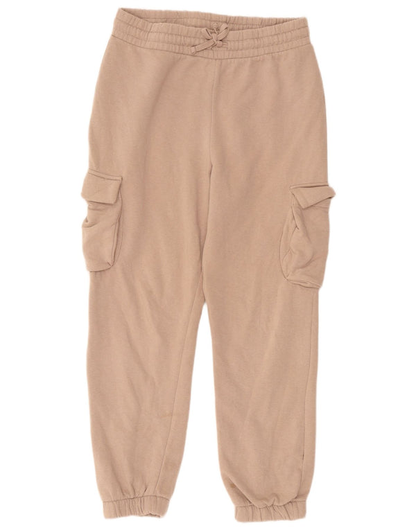 Spodnie dresowe damskie Zara Joggers UK 14 duże beżowe bawełniane