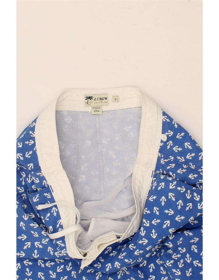 J. CREW Mens Abstract Pattern Swimwear Medium Blue Nylon Vintage J. Crew and Second-Hand J. Crew from Messina Hembry 