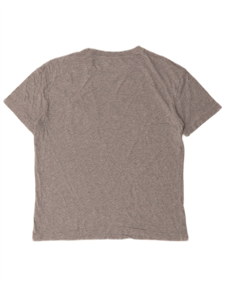 Męski T-shirt Nike z grafiką, mały, szary, z bawełny w plamki