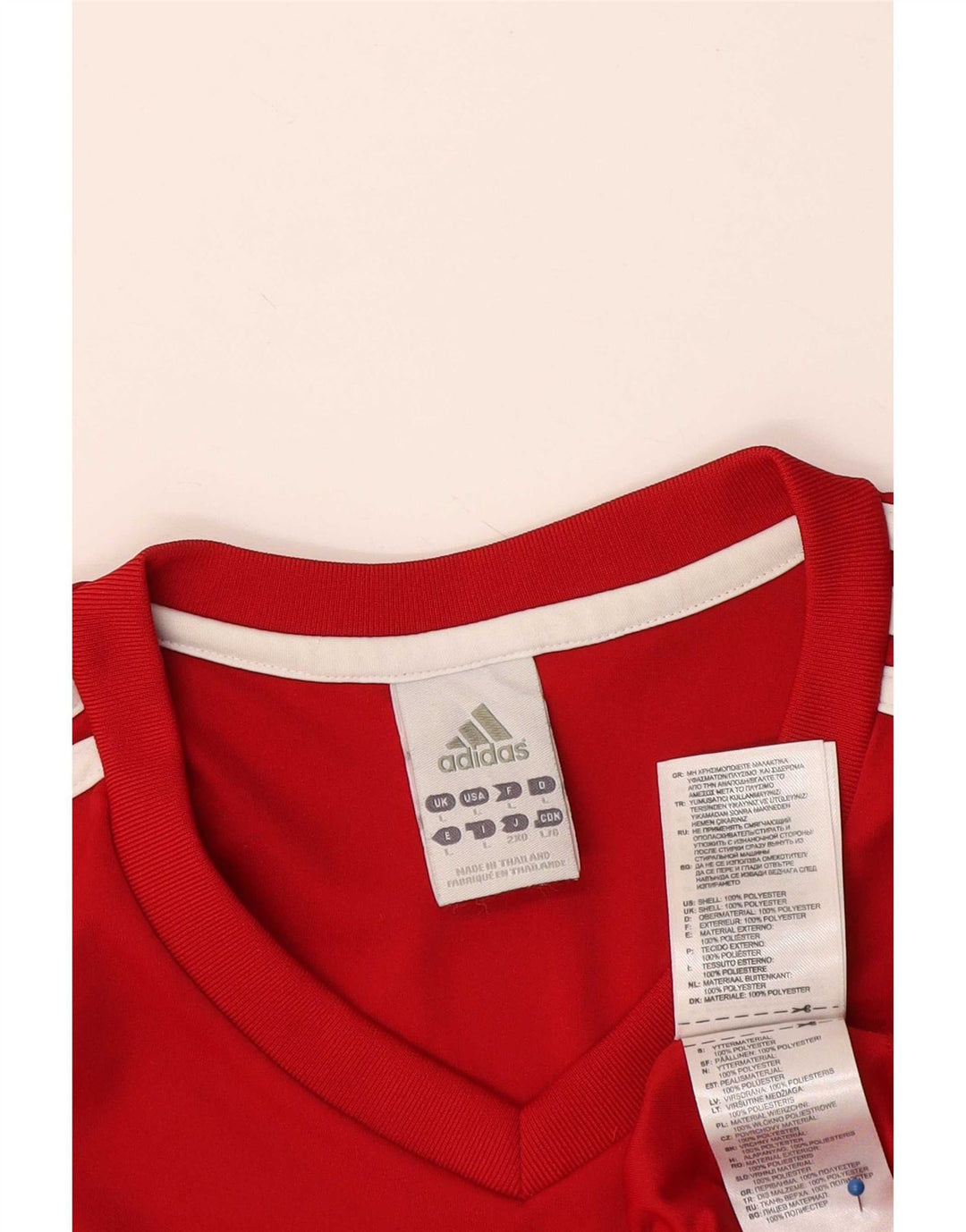 Adidas Męska koszulka Climalite Top, duża, czerwona, poliestrowa