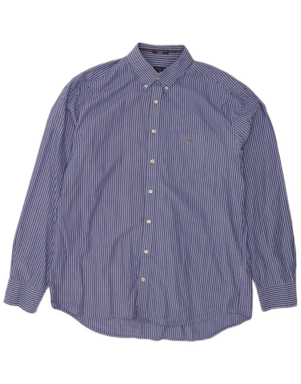 Koszula męska Gant o regularnym kroju, rozmiar 43/44 17 1/2 XL, niebieska bawełniana w prążki