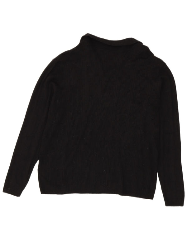 Damski sweter polo Marks & Spencer UK 18 XL, czarna wiskoza