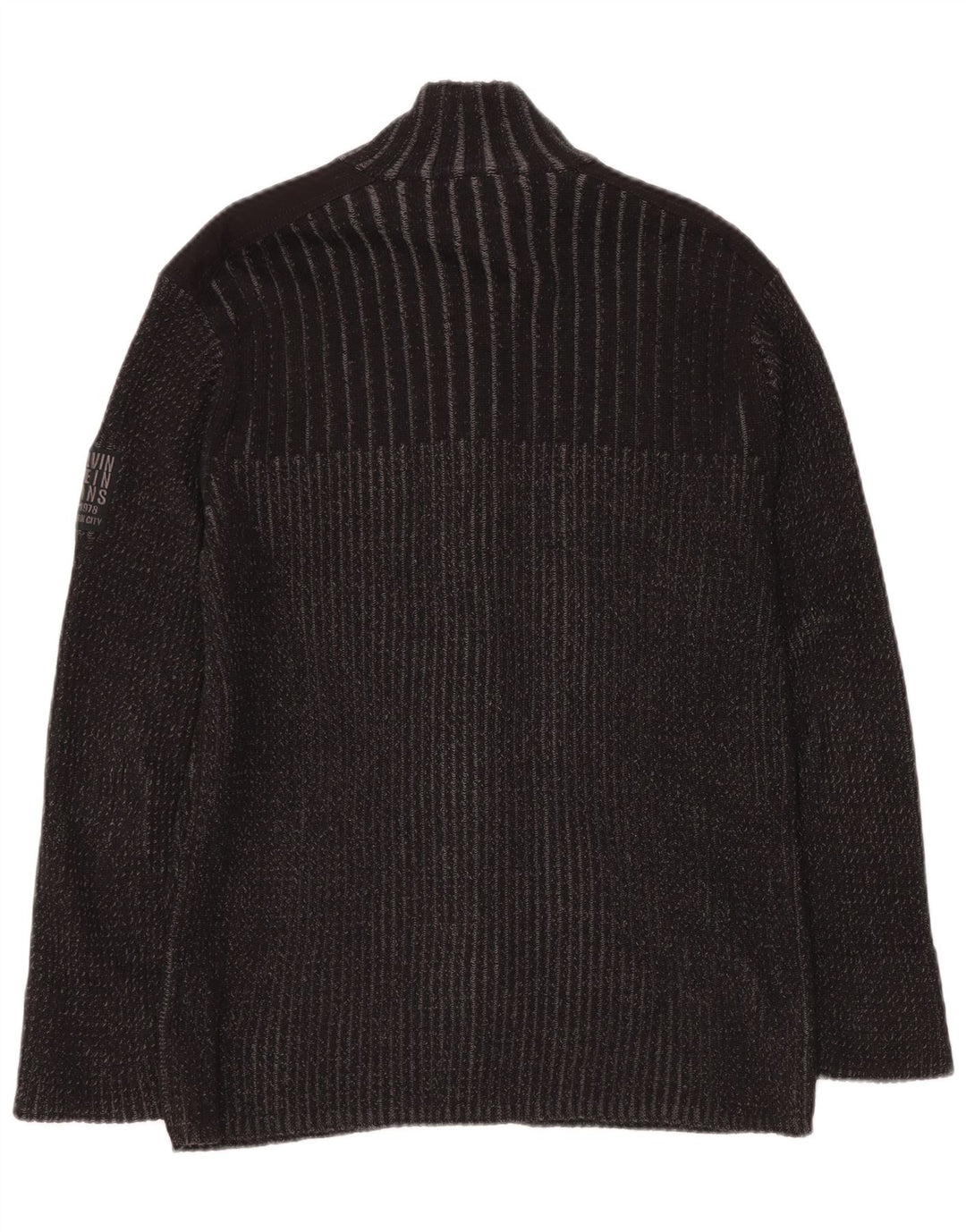 CALVIN KLEIN JEANS Damski sweter rozpinany UK 14, duży, szary, bawełniany