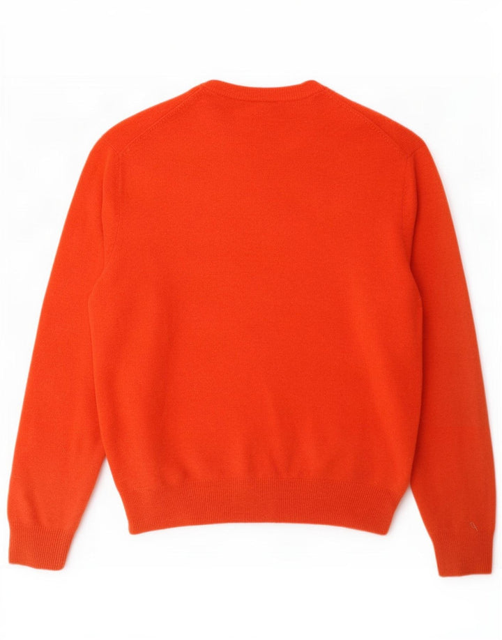 Polo Ralph Lauren Męski sweter z okrągłym dekoltem, średnia, pomarańczowa wełna