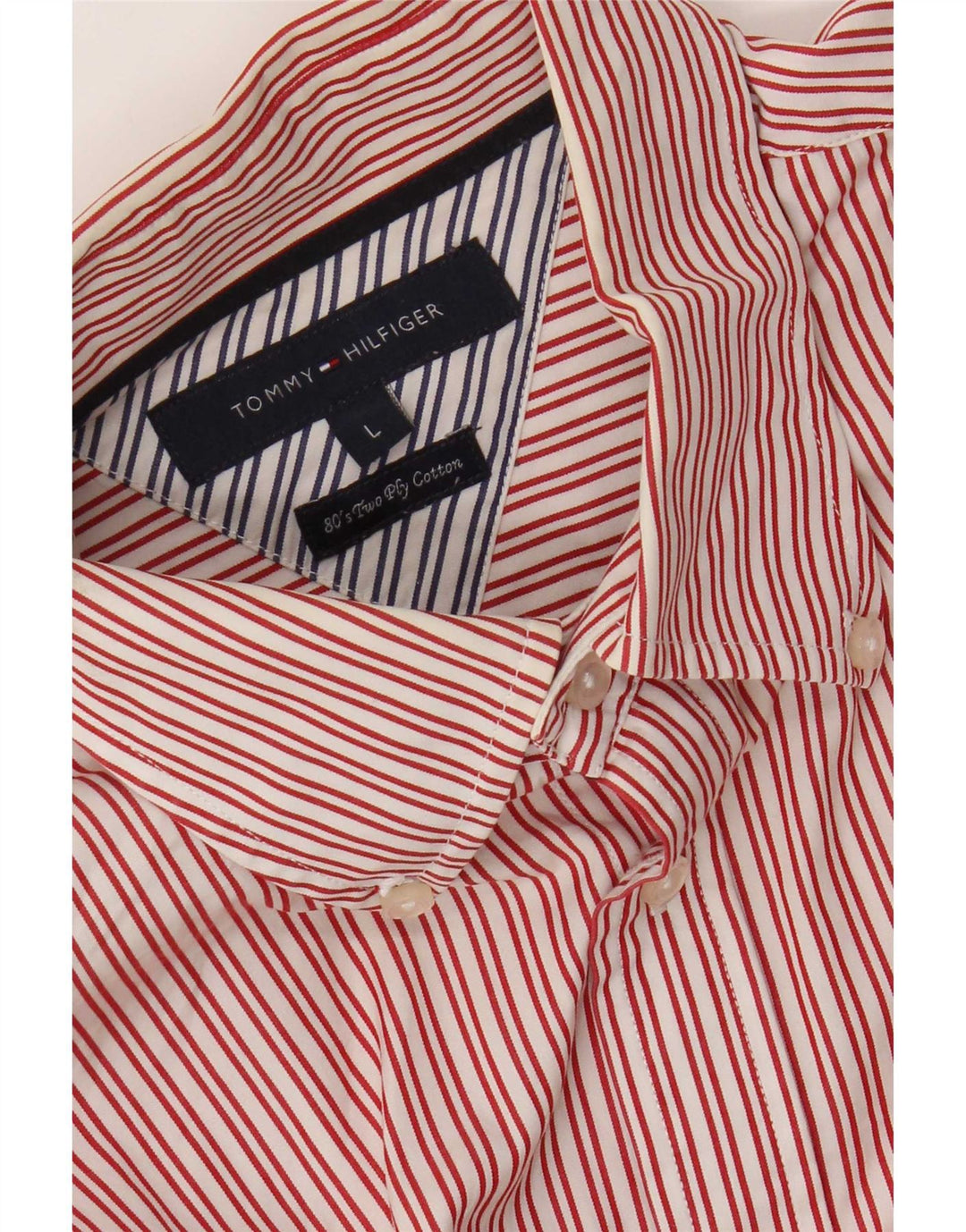 Koszula męska Tommy Hilfiger, duża, bawełniana w czerwone paski