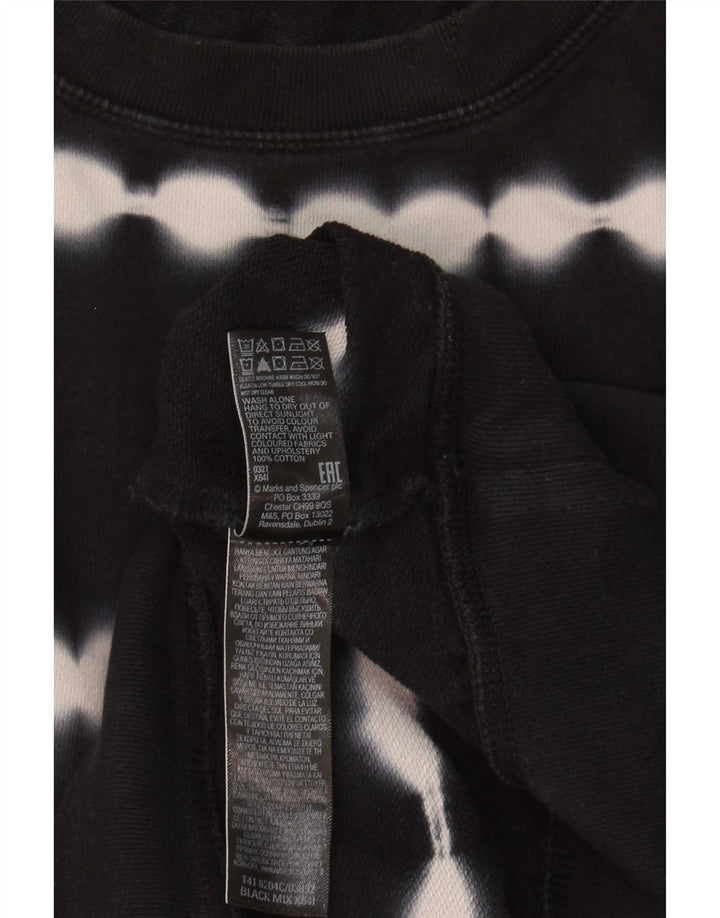Marks & Spencer Damski sweter oversize UK 18 XL Black Tie Dye