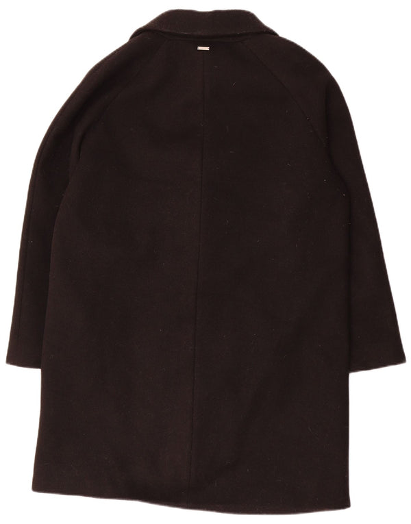 Guess Damski płaszcz oversize z podwójnymi piersiami UK 10, mały, czarny poliester