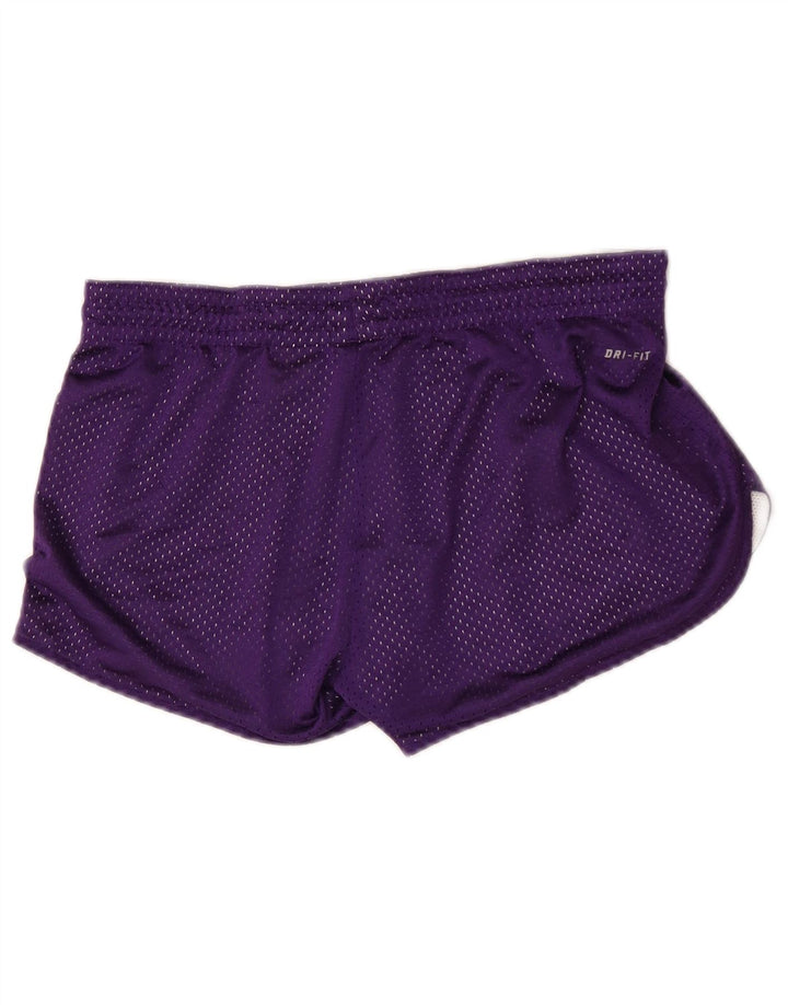 Damskie spodenki sportowe Nike Dri Fit US 4/6, mały fioletowy poliester