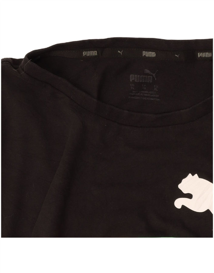 Męski T-shirt z grafiką PUMA, XL, czarny