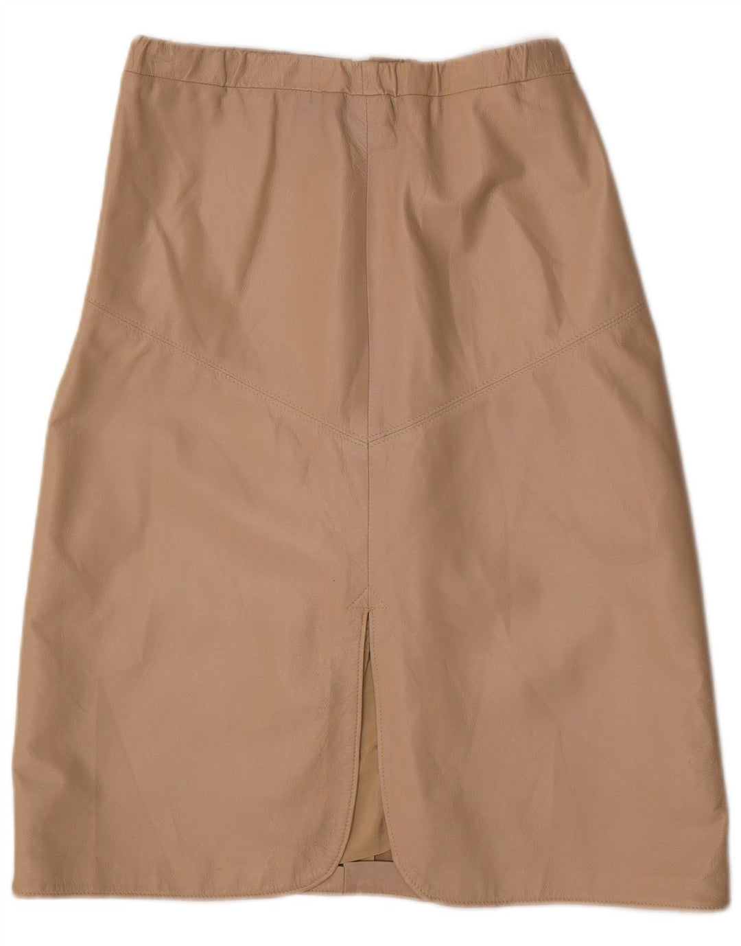 Damska spódnica skórzana VINTAGE W30 średni beż