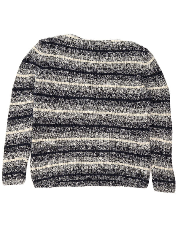 Męski sweter Jack & Jones z dekoltem w łódkę XL, bawełniany w granatowe paski