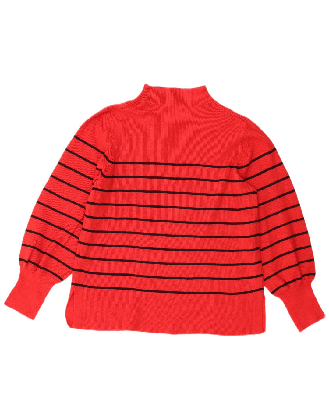 Marks & Spencer Damski sweter z golfem UK 16, duże czerwone paski