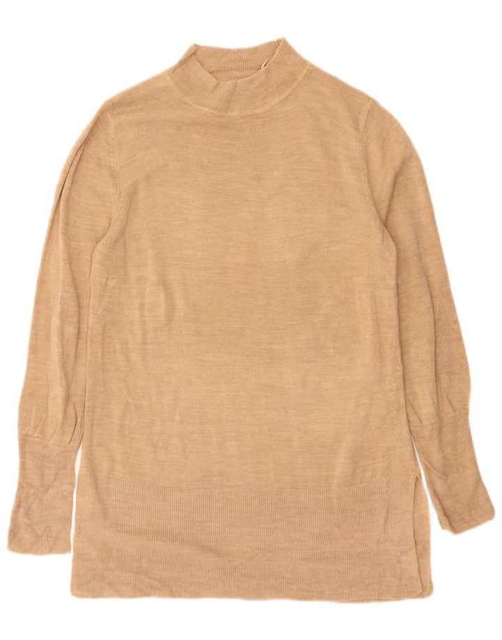 Marks & Spencer Damski sweter z golfem, UK 14, średni beż