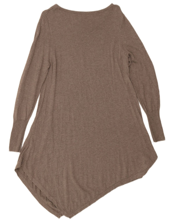 Marks & Spencer Damska asymetryczna sukienka sweterkowa UK 18 XL Szara wiskoza