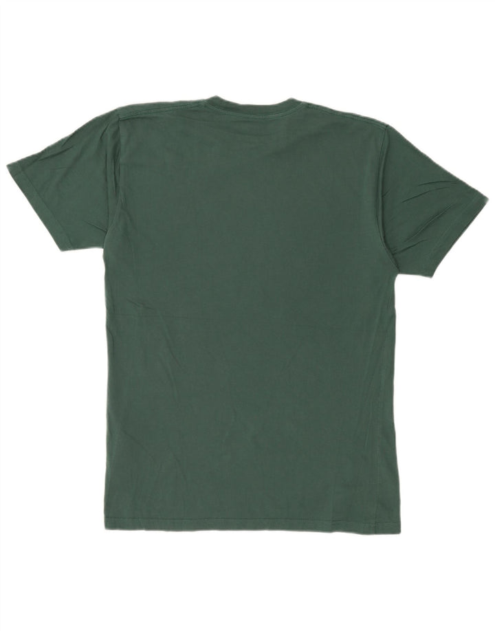 Męski T-shirt VANS o klasycznym kroju, średnio zielony, bawełniany