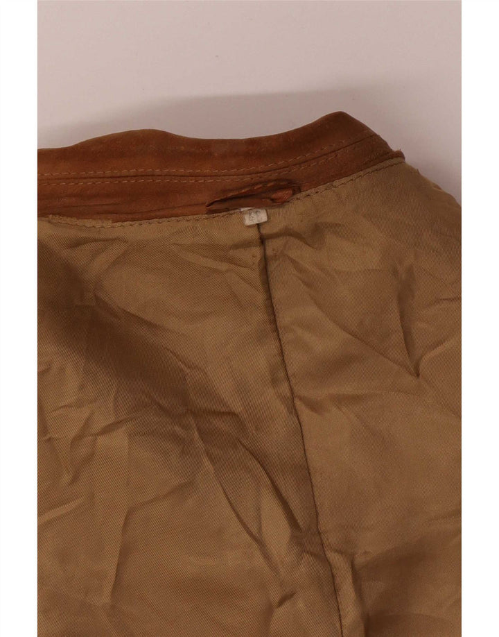 Vintage męska kurtka bomber zamszowa IT 48 średni beż