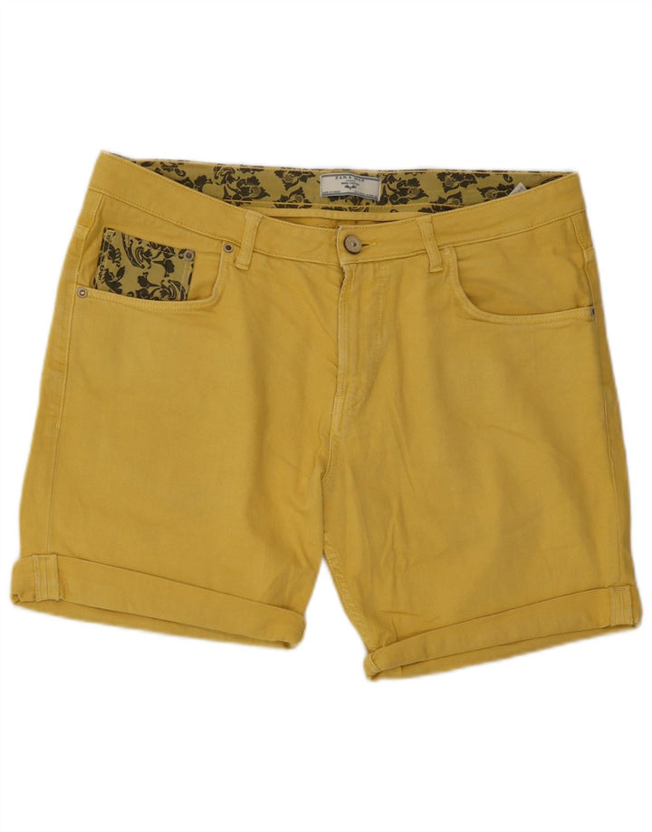 Męskie spodenki jeansowe Zara EU 44 Large W34 Żółta bawełna