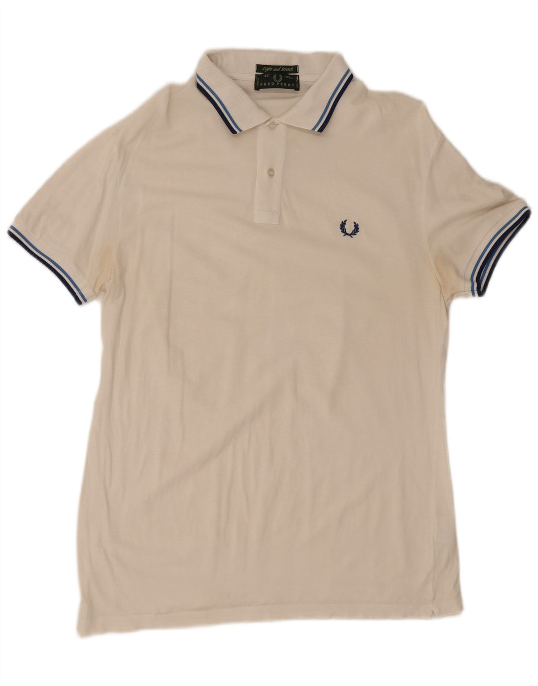 Męska koszulka polo Fred Perry, średnia biała bawełna