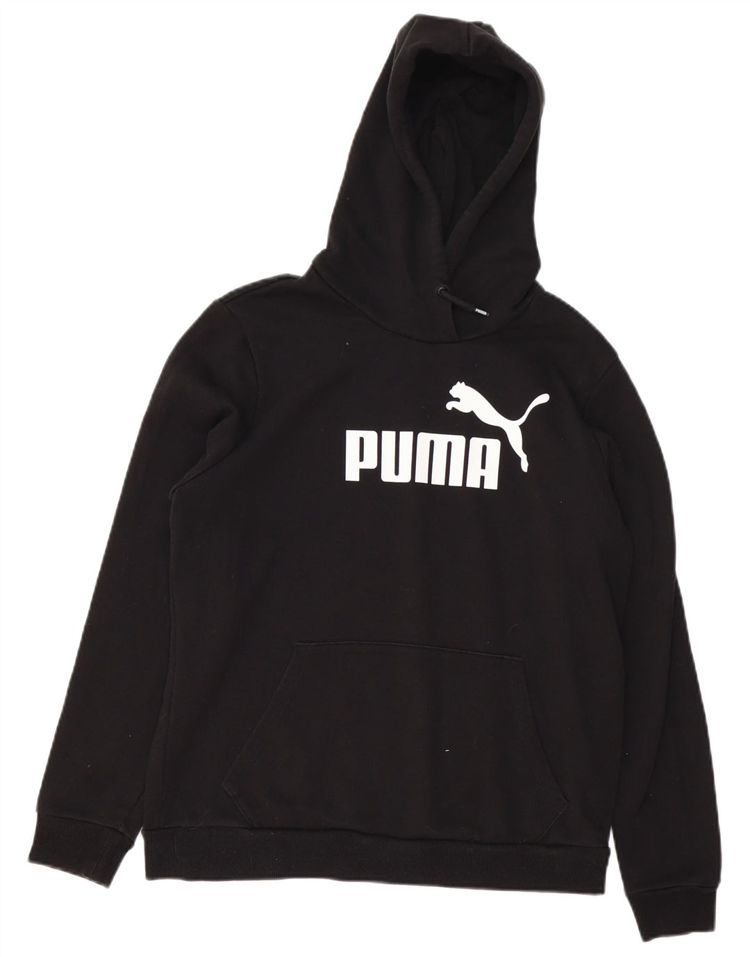 Damski sweter z kapturem i grafiką PUMA UK 16, duży, czarny, bawełniany