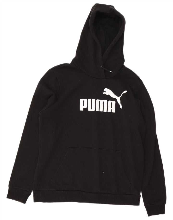 Damski sweter z kapturem i grafiką PUMA UK 16, duży, czarny, bawełniany
