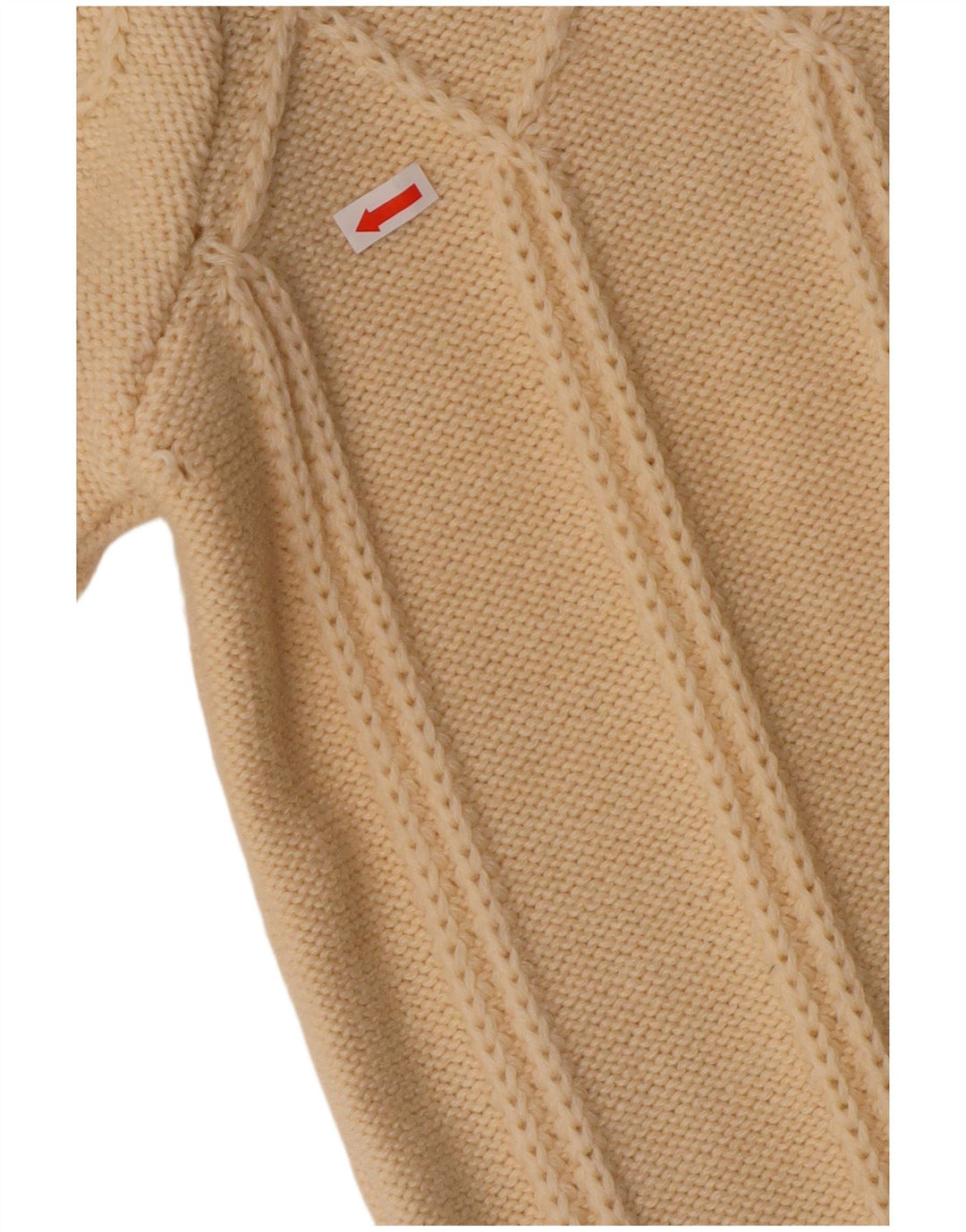 Sweter damski w stylu vintage, UK 12, średni, biała wełna