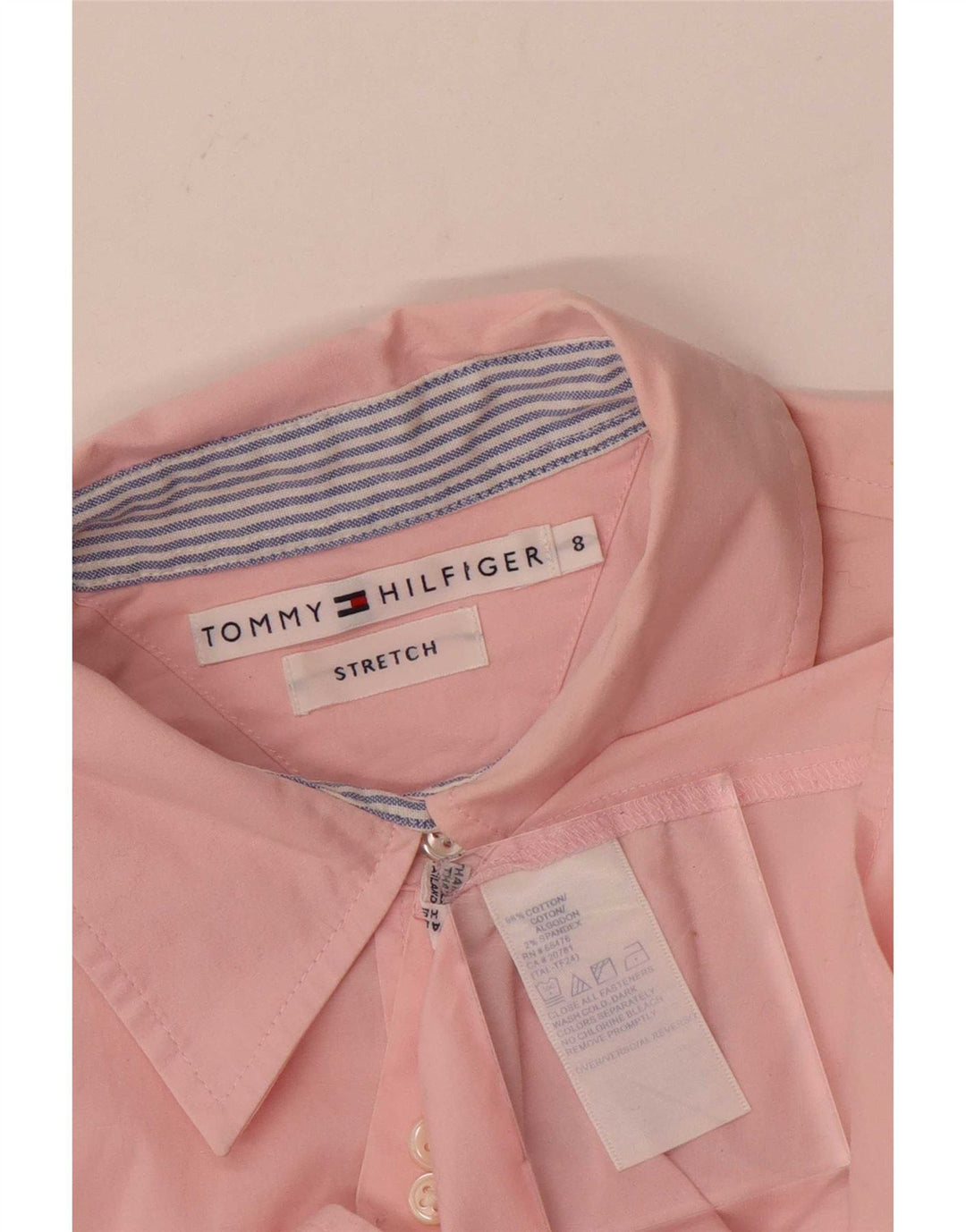 Koszula damska Tommy Hilfiger US 8 Średnioróżowa bawełniana