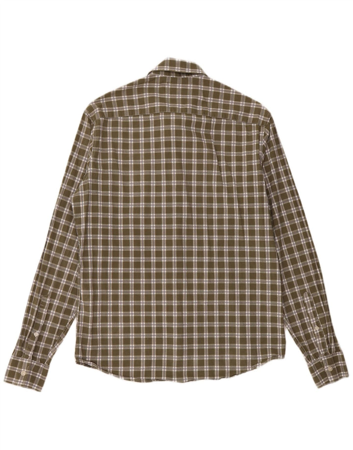 MICHAEL KORS Męska koszula slim fit, bawełniana kratka w kolorze khaki