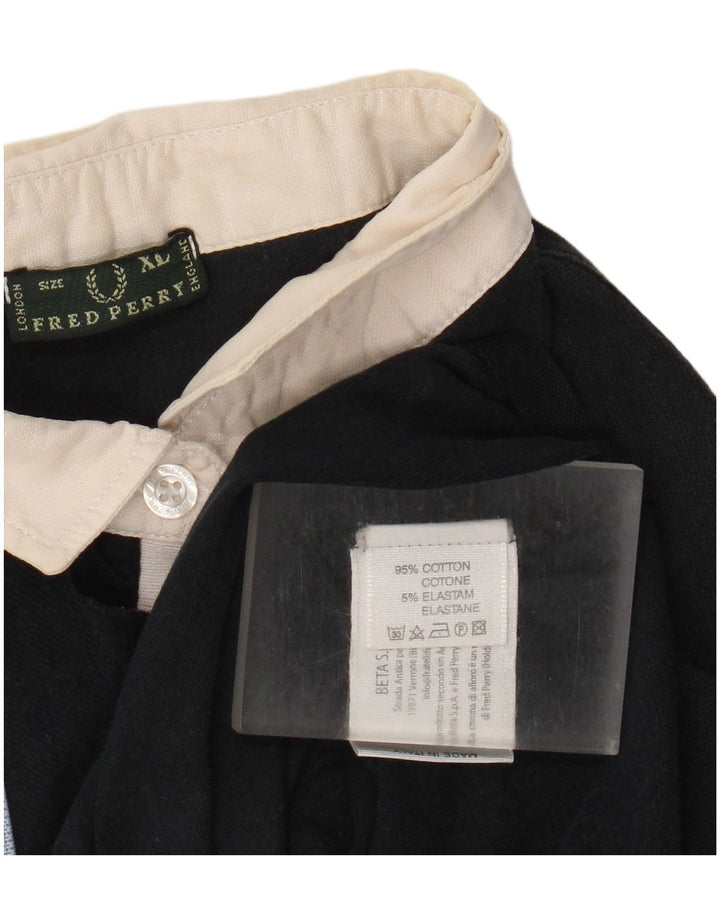 Damska koszulka polo Fred Perry XL, granatowa, bawełniana