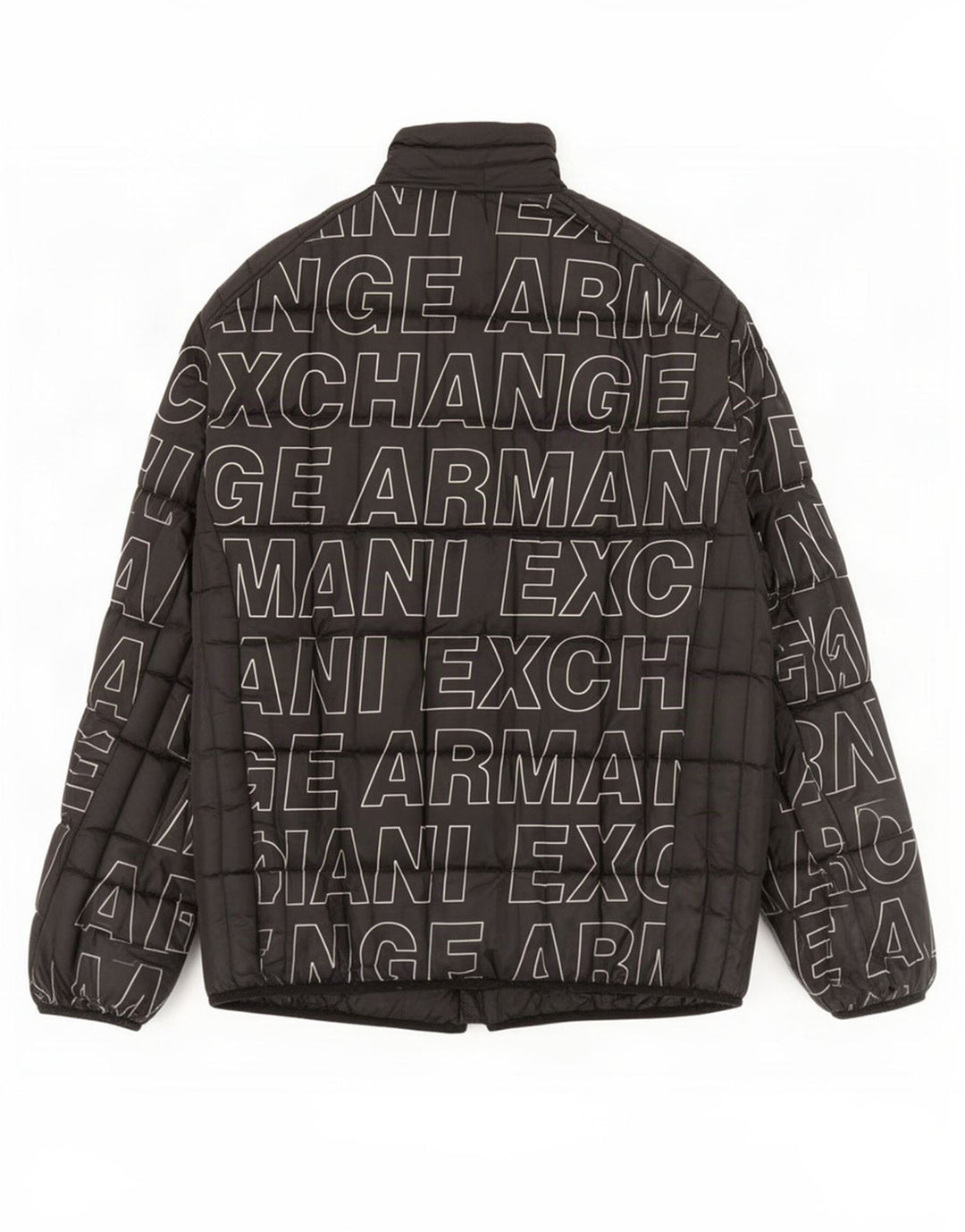 Męska wyściełana kurtka Armani Exchange Graphic UK 40, duża czarna