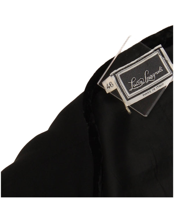 LUISA SPAGNOLI Damska otwarta marynarka IT 46, duża czarna