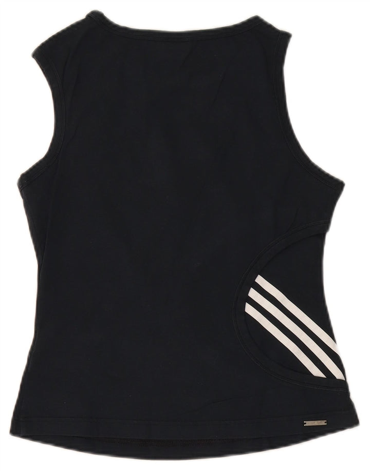 Adidas Damska Kamizelka Top UK 10 Mała Czarna Bawełna