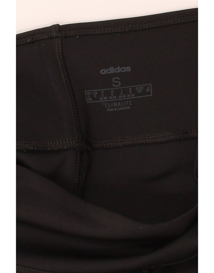 ADIDAS Womens Climalite Leggings UK 8/10 Small Black Polyester Vintage Adidas and Second-Hand Adidas from Messina Hembry 