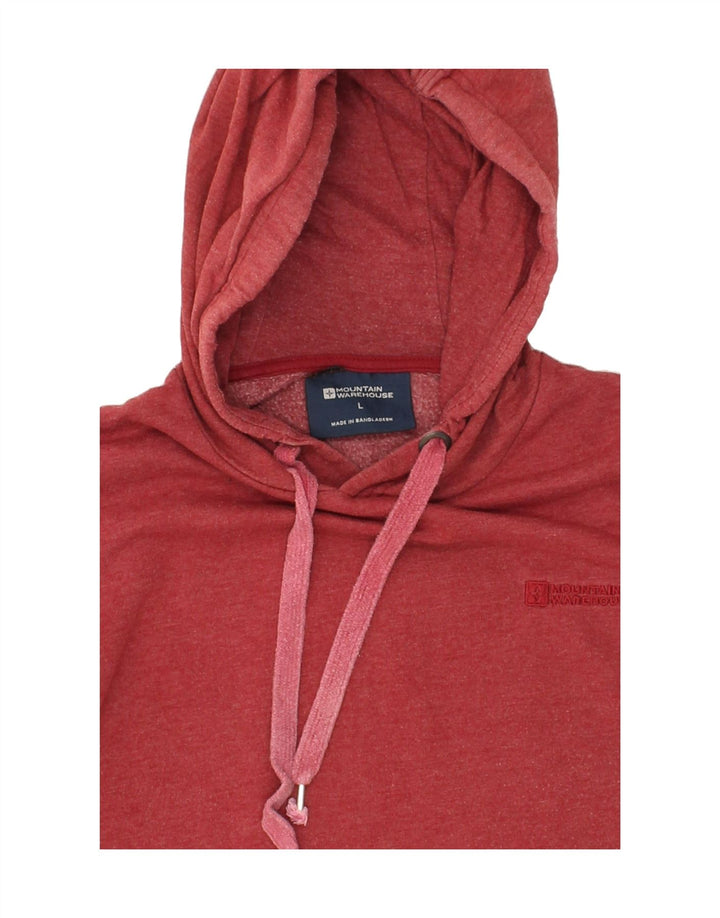 MOUNTAIN WAREHOUSE Mens Hoodie Jumper Large Red Cotton Vintage Mountain Warehouse and Second-Hand Mountain Warehouse from Messina Hembry 