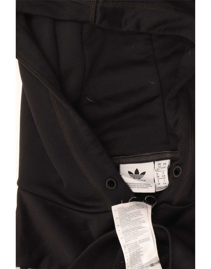 Damski sweter Adidas z grafiką i zamkiem błyskawicznym UK 12, średni czarny poliester
