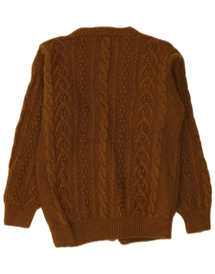 Sweter damski w kształcie balonu, UK 10, mała wełna khaki
