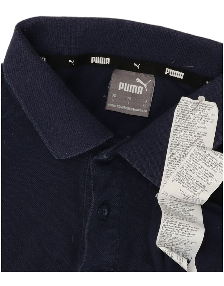 Męska koszulka polo Puma, duża, granatowa, bawełniana