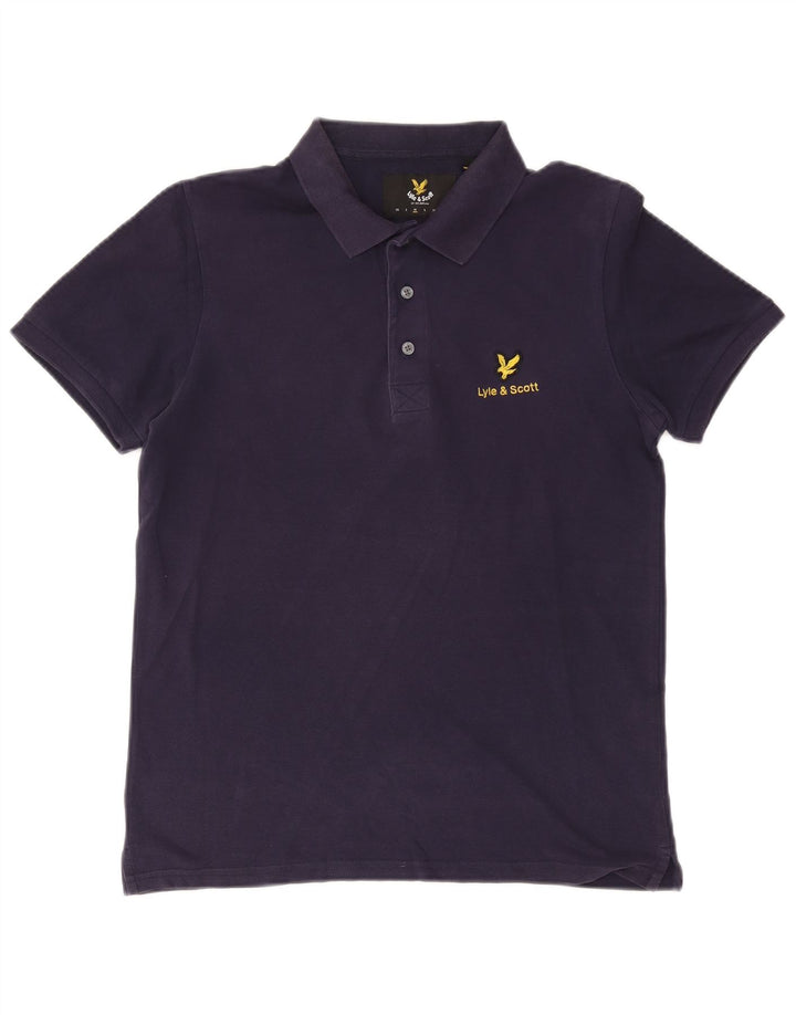 Męska koszulka polo Lyle & Scott, średnia, granatowa, bawełniana