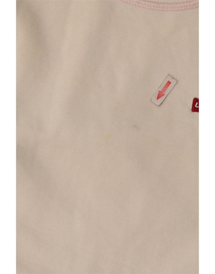 Damski sweter oversize Levi's UK 10, mały, z białej bawełny