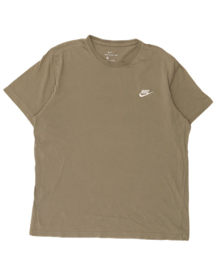 T-shirt męski Nike, duży, bawełniany khaki