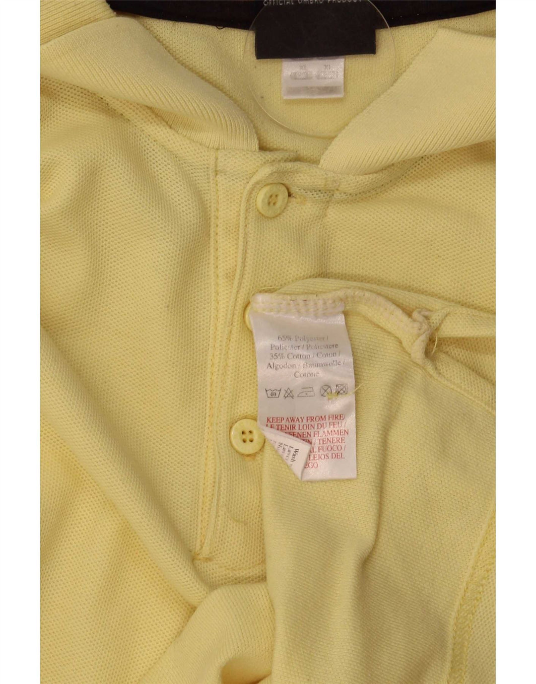Męska koszulka polo Umbro XL, żółta, poliestrowa