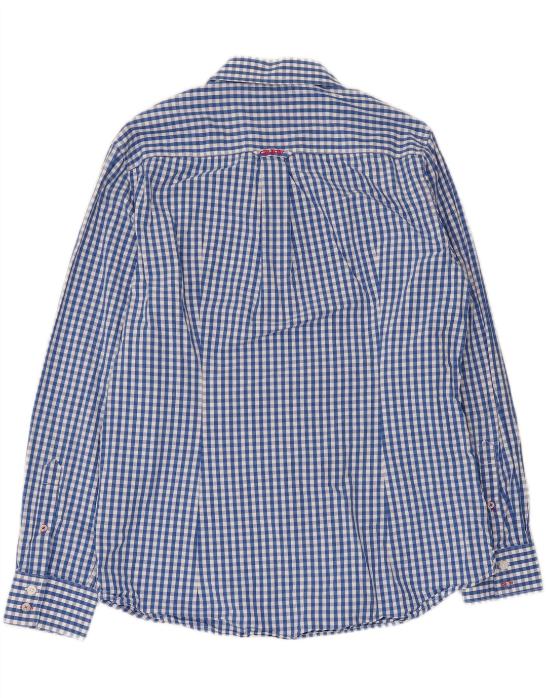 Crew Clothing Męska koszula o klasycznym kroju, duża, niebieska bawełniana kratka