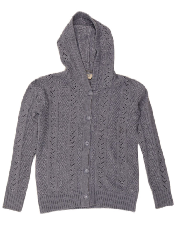 Damski sweter oversize z kapturem FAT FACE UK 6 XS, niebieski nylon